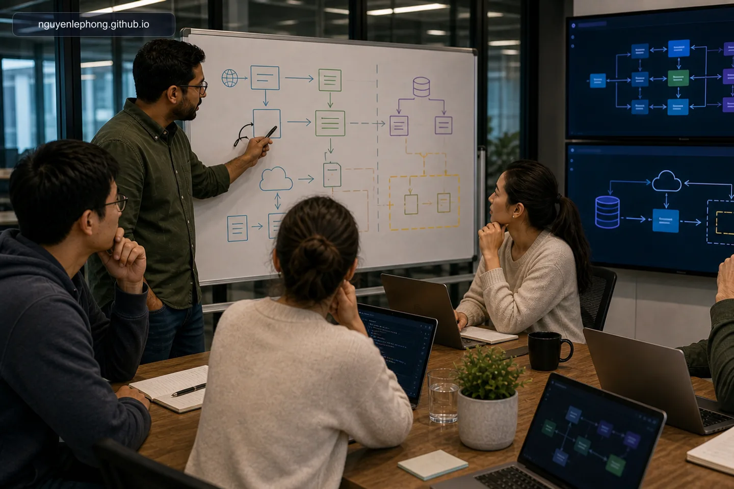 A software team reviews an incremental migration path where a stable legacy module remains in place while new boundaries are introduced carefully.
