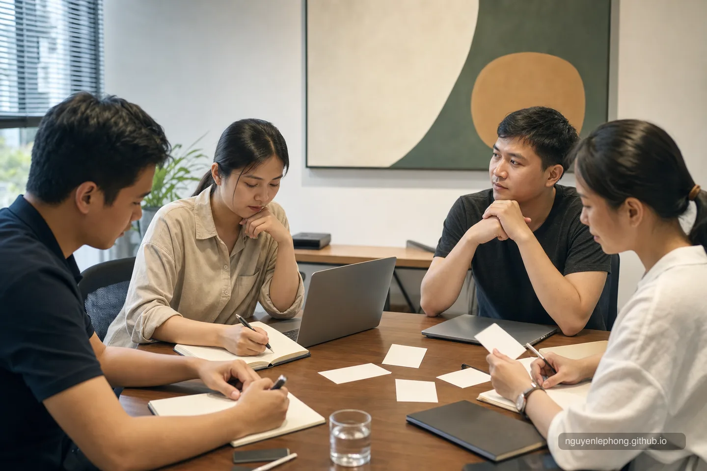 Các đồng nghiệp viết nhận định riêng trước cuộc họp để giảm sức kéo của ấn tượng ban đầu.