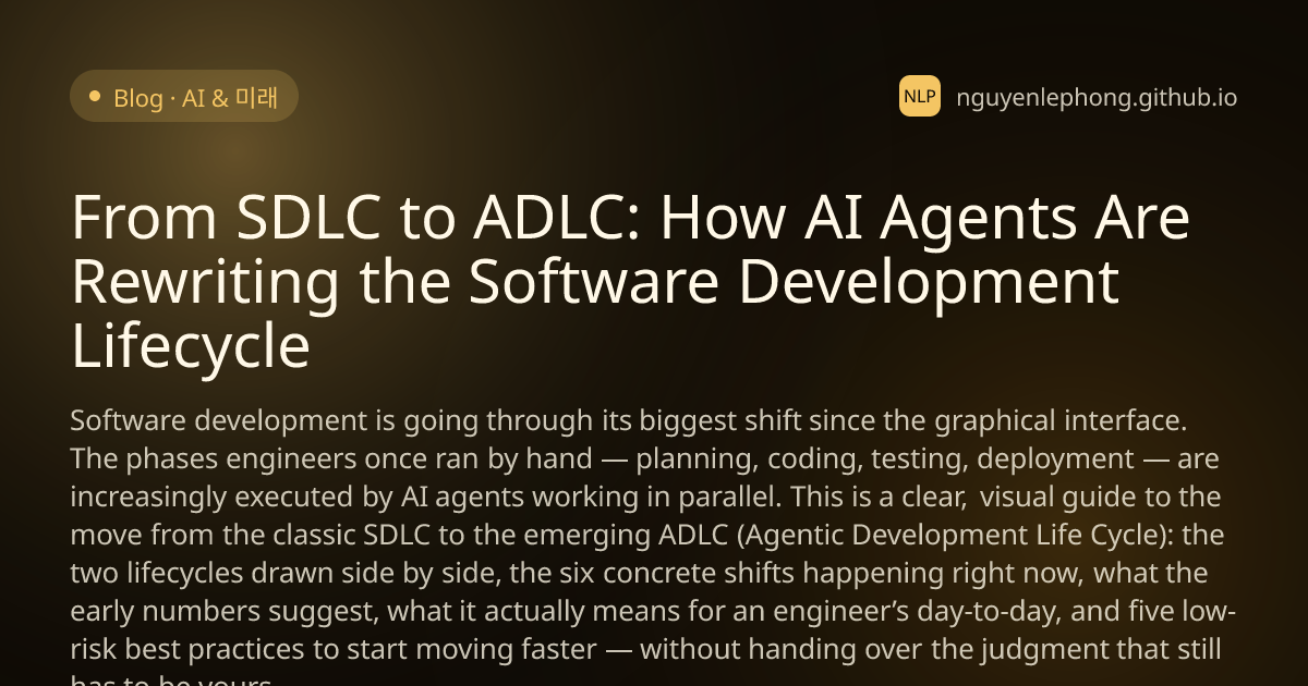 From SDLC to ADLC: How AI Agents Are Rewriting the Software Development Lifecycle - AI & 미래