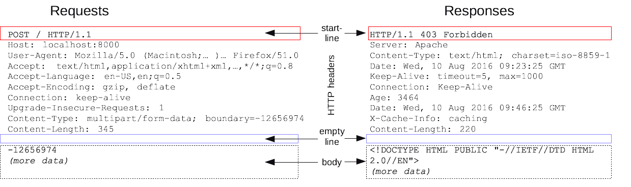 HTTP request &amp; response