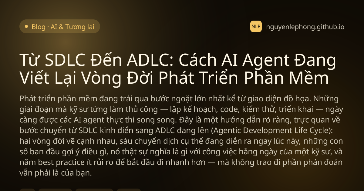 Từ SDLC Đến ADLC: Cách AI Agent Đang Viết Lại Vòng Đời Phát Triển Phần Mềm - AI & Tương lai